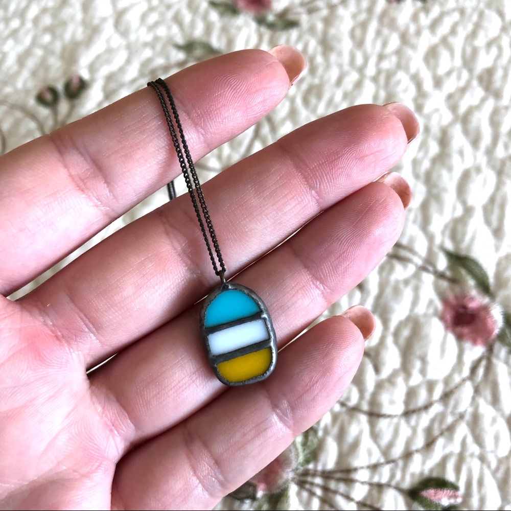 Handmade glass necklace
